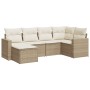 Juego de sofás jardín con cojines 6 pzas ratán sintético beige by , Garden sets - Ref: Foro24-3219248, Price: 393,56 €, Disco...