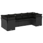 7-teiliges Garten-Esszimmerset und Kissen synthetisches Rattan schwarz von , Gartensets - Ref: Foro24-3218115, Preis: 468,73 ...