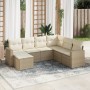 7-teiliges Gartensofa-Set und beigefarbene synthetische Rattankissen von , Gartensets - Ref: Foro24-3219288, Preis: 449,81 €,...