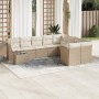 Juego de sofás jardín con cojines beige 10 pzas ratán sintético de , Conjuntos de jardín - Ref: Foro24-3218188, Precio: 645,0...