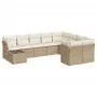 Garden sofa set with beige cushions 10 pieces synthetic rattan by , Garden sets - Ref: Foro24-3218188, Price: 660,20 €, Disco...