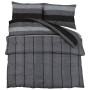 Dunkelgraues Bettbezug-Set aus Baumwolle 140x200 cm von , Bettbezüge - Ref: Foro24-136420, Preis: 24,39 €, Rabatt: %