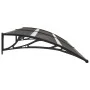 Black PC door canopy 240x75 cm by vidaXL, Awnings - Ref: Foro24-144826, Price: 76,75 €, Discount: %