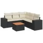 6-piece garden sofa set with black synthetic rattan cushions by , Garden sets - Ref: Foro24-3225440, Price: 382,21 €, Discoun...