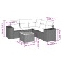 6-piece garden sofa set with black synthetic rattan cushions by , Garden sets - Ref: Foro24-3225440, Price: 360,46 €, Discoun...