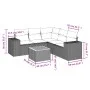 6-piece garden sofa set with black synthetic rattan cushions by , Garden sets - Ref: Foro24-3225440, Price: 382,21 €, Discoun...