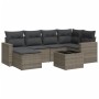 7-teilige Gartensofagarnitur mit grauen PE-Rattankissen von , Gartensets - Ref: Foro24-3219260, Preis: 407,87 €, Rabatt: %