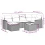 7-piece garden sofa set with gray PE rattan cushions by , Garden sets - Ref: Foro24-3219260, Price: 407,49 €, Discount: %