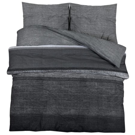 Juego de funda nórdica algodón gris oscuro 200x200 cm de , Fundas de nórdico - Ref: Foro24-136481, Precio: 24,74 €, Descuento: %