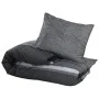 Bettbezug-Set aus dunkelgrauer Baumwolle 200x200 cm von , Bettbezüge - Ref: Foro24-136481, Preis: 25,20 €, Rabatt: %