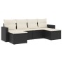 Garden furniture set, 6 pieces, with black synthetic rattan cushions. by , Garden sets - Ref: Foro24-3219306, Price: 308,38 €...