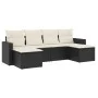 Garden furniture set, 6 pieces, with black synthetic rattan cushions. by , Garden sets - Ref: Foro24-3219306, Price: 326,92 €...