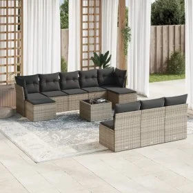 Set mit 11 Gartensofas und Kissen synthetisches Rattangrau von , Gartensets - Ref: Foro24-3218300, Preis: 579,21 €, Rabatt: %