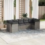 7-teilige Gartensofagarnitur mit grauen PE-Rattankissen von , Gartensets - Ref: Foro24-3218120, Preis: 430,91 €, Rabatt: %