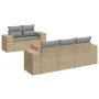 Set Gartensofas mit Kissen 6 Stück synthetisches Rattan beige von , Gartensets - Ref: Foro24-3225331, Preis: 434,80 €, Rabatt: %