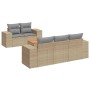 Set Gartensofas mit Kissen 6 Stück synthetisches Rattan beige von , Gartensets - Ref: Foro24-3225331, Preis: 420,02 €, Rabatt: %