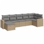 7-piece garden sofa set and beige synthetic rattan cushions by , Garden sets - Ref: Foro24-3219269, Price: 427,51 €, Discount: %