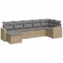 7-piece garden sofa set and beige synthetic rattan cushions by , Garden sets - Ref: Foro24-3219269, Price: 428,39 €, Discount: %