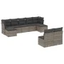 9-piece garden furniture set and gray synthetic rattan cushions by , Garden sets - Ref: Foro24-3218270, Price: 474,54 €, Disc...