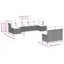 9-piece garden furniture set and gray synthetic rattan cushions by , Garden sets - Ref: Foro24-3218270, Price: 474,54 €, Disc...