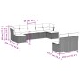 9-teiliges Gartenmöbel-Set und graue synthetische Rattankissen von , Gartensets - Ref: Foro24-3218270, Preis: 478,74 €, Rabat...