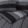 Bettbezug-Set aus dunkelgrauer Baumwolle 200x200 cm von , Bettbezüge - Ref: Foro24-136429, Preis: 29,58 €, Rabatt: %