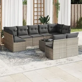 Set mit 10 Gartensofas mit Kissen synthetisches Rattangrau von , Gartensets - Ref: Foro24-3218160, Preis: 578,94 €, Rabatt: %
