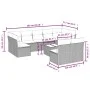 Garden sofa set 10 pieces with gray synthetic rattan cushions by , Garden sets - Ref: Foro24-3218160, Price: 578,94 €, Discou...