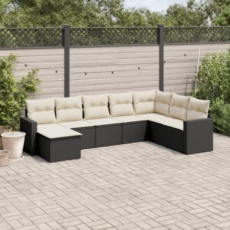 8-piece garden sofa set with black synthetic rattan cushions by , Garden sets - Ref: Foro24-3219346, Price: 452,02 €, Discoun...