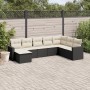Set de sofás de jardín 8 piezas y cojines ratán sintético negro de , Conjuntos de jardín - Ref: Foro24-3219346, Precio: 421,59 €
