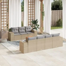 Garden sofa set with beige cushions 8 pcs PE rattan by , Garden sets - Ref: Foro24-3225352, Price: 534,93 €, Discount: %