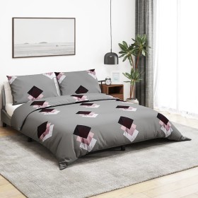 Bettbezug-Set aus grauer Baumwolle 135x200 cm von , Bettbezüge - Ref: Foro24-136469, Preis: 24,90 €, Rabatt: %
