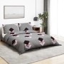 Bettbezug-Set aus grauer Baumwolle 135x200 cm von , Bettbezüge - Ref: Foro24-136469, Preis: 24,90 €, Rabatt: %