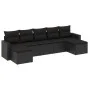 7-piece garden dining set and black synthetic rattan cushions by , Garden sets - Ref: Foro24-3219325, Price: 396,65 €, Discou...