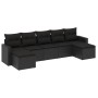 7-teiliges Garten-Essset und schwarze Kissen aus synthetischem Rattan von , Gartensets - Ref: Foro24-3219325, Preis: 394,30 €...