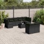Gartensofa-Set, 10-teilig, mit schwarzen Kissen und synthetischem Rattan. von , Gartensets - Ref: Foro24-3218155, Preis: 608,...