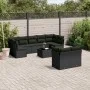 Set de sofás de jardín 10 pzas cojines ratán sintético negro de , Conjuntos de jardín - Ref: Foro24-3218155, Precio: 620,38 €...