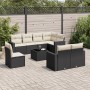 8-teiliges Gartensofa-Set und schwarze synthetische Rattankissen von , Gartensets - Ref: Foro24-3219236, Preis: 529,02 €, Rab...