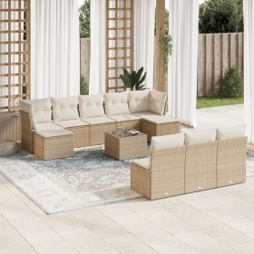 11-piece garden sofa set with beige synthetic rattan cushions by , Garden sets - Ref: Foro24-3218298, Price: 620,09 €, Discou...