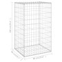 Muro de gaviones con cubiertas acero galvanizado 60x50x100 cm