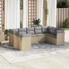 Set mit 9 Gartensofas mit beigen Kissen aus synthetischem Rattan von , Gartensets - Ref: Foro24-3218129, Preis: 539,74 €, Rab...