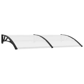 Schwarzes und transparentes PC-Türvordach 200x75 cm von vidaXL, Markisen - Ref: Foro24-144815, Preis: 72,02 €, Rabatt: %