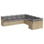 Garden sofa set with beige cushions, 10 pieces, made of synthetic rattan. by , Garden sets - Ref: Foro24-3218239, Price: 611,...