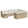 11-piece garden sofa set with beige synthetic rattan cushions by , Garden sets - Ref: Foro24-3218258, Price: 707,98 €, Discou...