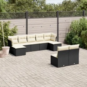 8-piece garden sofa set with black synthetic rattan cushions by , Garden sets - Ref: Foro24-3218266, Price: 468,60 €, Discoun...