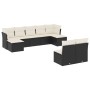 Set aus 8-teiligen Gartensofas und Kissen Kunstrattan schwarz von , Gartensets - Ref: Foro24-3218266, Preis: 439,15 €, Rabatt: %