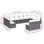 Set aus 8-teiligen Gartensofas und Kissen Kunstrattan schwarz von , Gartensets - Ref: Foro24-3218266, Preis: 439,15 €, Rabatt: %