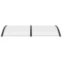 Marquesina para puerta PC negro y transparente 200x75 cm de vidaXL, Toldos - Ref: Foro24-144815, Precio: 73,10 €, Descuento: %