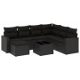 Set aus 8-teiligen Gartensofas und Kissen Kunstrattan schwarz von , Gartensets - Ref: Foro24-3219295, Preis: 481,64 €, Rabatt: %