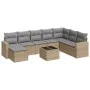 9-piece garden sofa set with beige synthetic rattan cushions by , Garden sets - Ref: Foro24-3219359, Price: 538,28 €, Discoun...